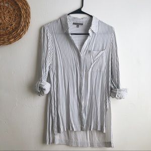 Womens striped button up